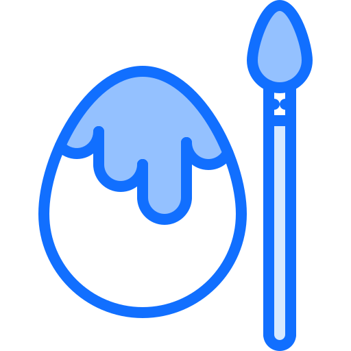 Egg painting Coloring Blue icon