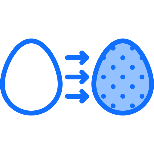 el huevo de pascua Coloring Blue icono