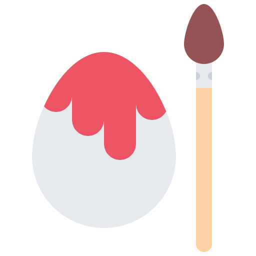 Egg painting Coloring Flat icon