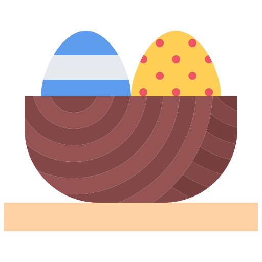 ovos de pascoa Coloring Flat Ícone