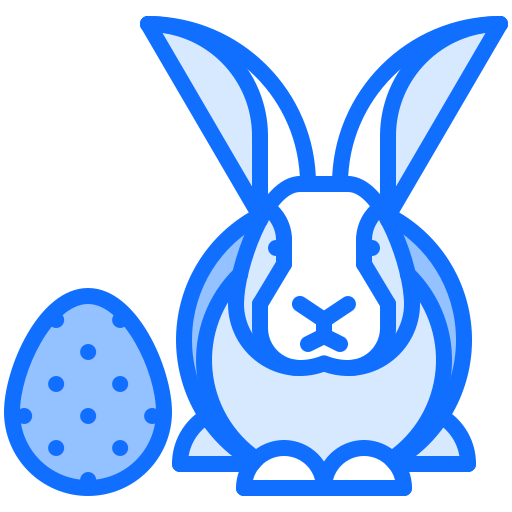イースターのウサギ Coloring Blue icon