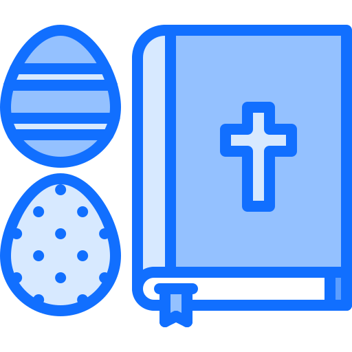 pascua de resurrección Coloring Blue icono
