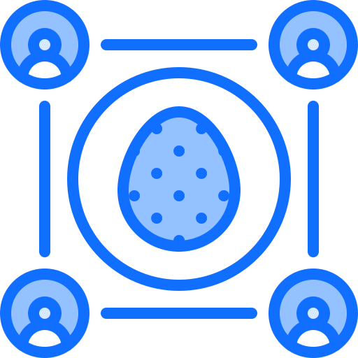 uovo di pasqua Coloring Blue icona