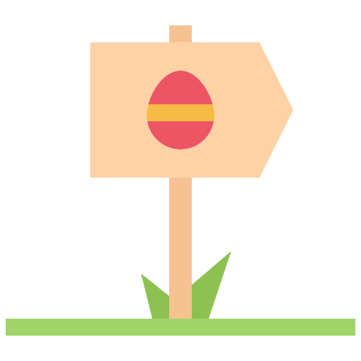 el huevo de pascua Coloring Flat icono
