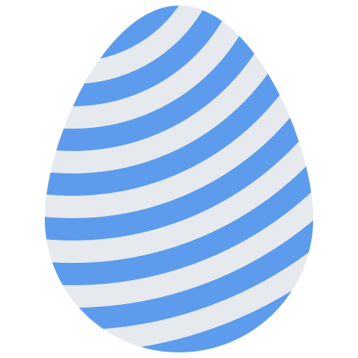 el huevo de pascua Coloring Flat icono