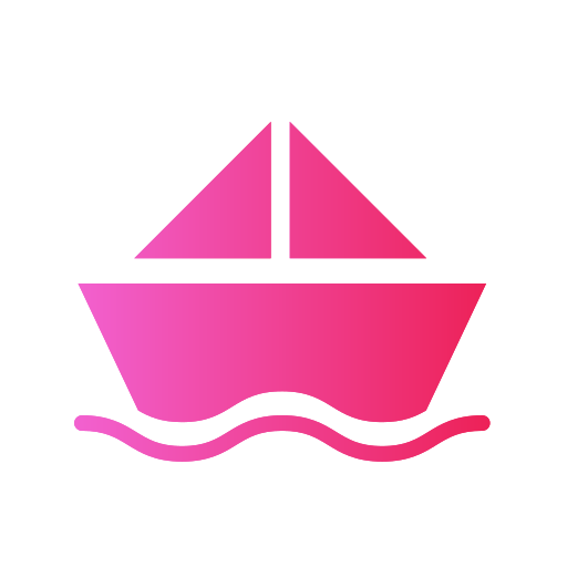 papierowa łódka Generic Flat Gradient ikona