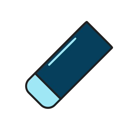 Eraser tool Generic Thin Outline Color icon