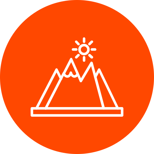 montaña Generic Circular icono