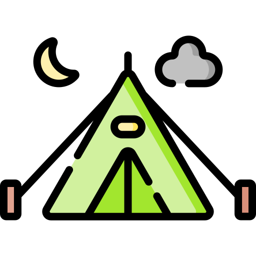 carpa para camping Special Lineal color icono
