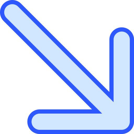 Down right Generic Blue icon