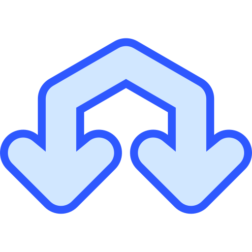 u-bocht Generic Blue icoon