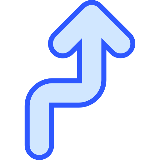 freccia in alto Generic Blue icona