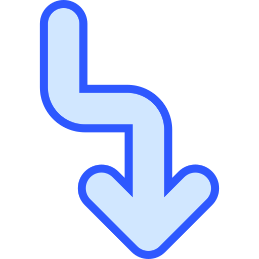 Arrow down Generic Blue icon