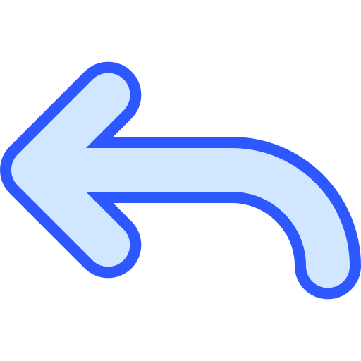 freccia a sinistra Generic Blue icona
