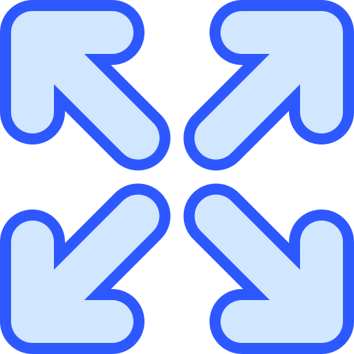 uitbreiden Generic Blue icoon