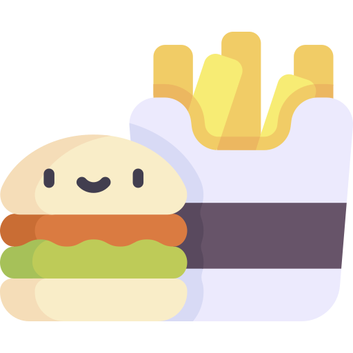 burgery Kawaii Flat ikona