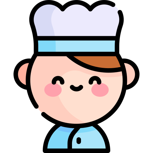 chef Kawaii Lineal color Icône