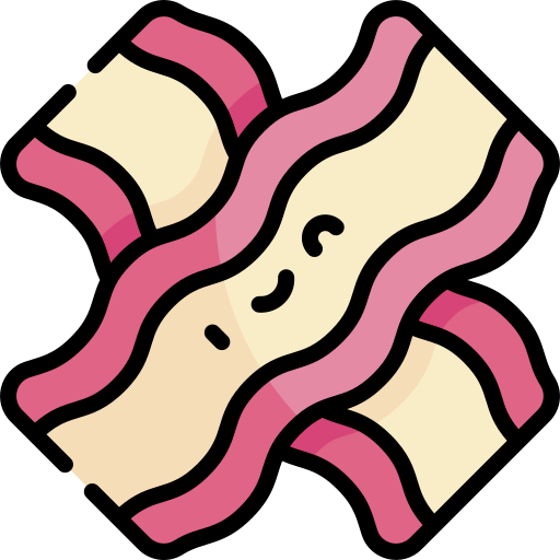 Bacon Kawaii Lineal color icon