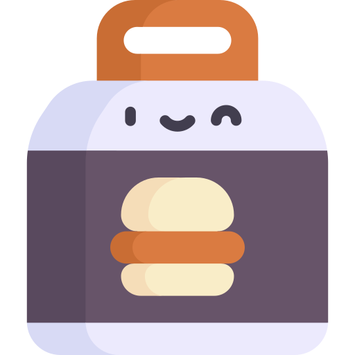 pakiet żywności Kawaii Flat ikona