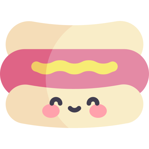hot dog Kawaii Flat ikona