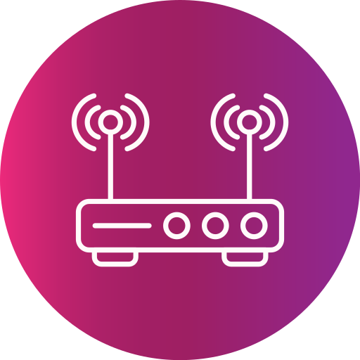 router inalámbrico Generic Flat Gradient icono
