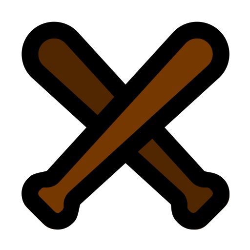 bate de béisbol Generic Outline Color icono