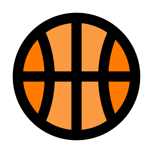 ballon de basket Generic Outline Color Icône