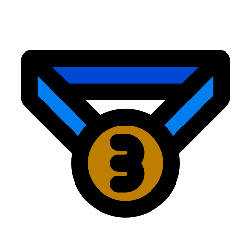 bronzen medaille Generic Outline Color icoon