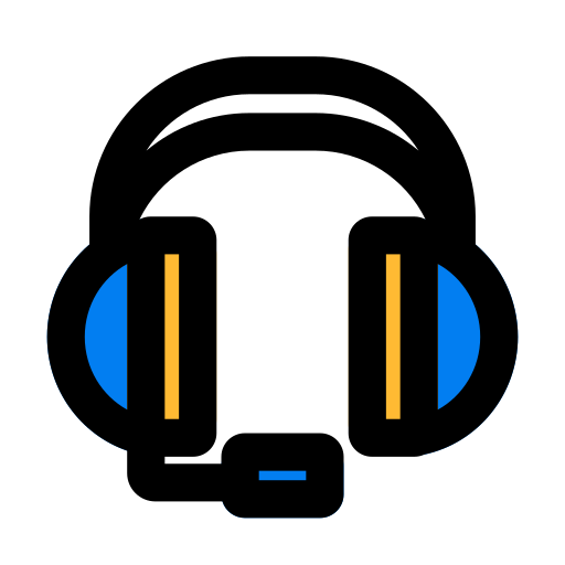 ヘッドフォンマイク Generic Outline Color icon