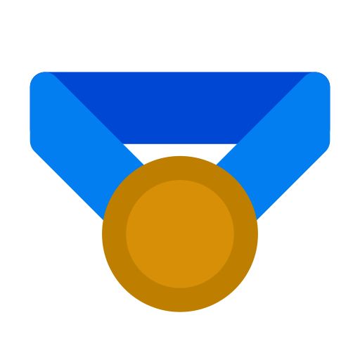 bronzen medaille Generic Flat icoon