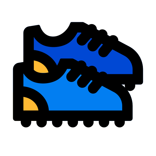 zapato de fútbol Generic Outline Color icono