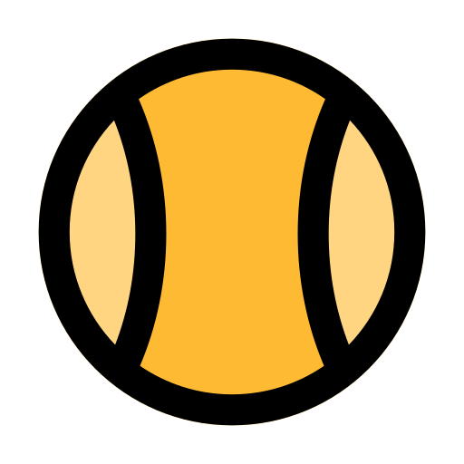 tennisbal Generic Outline Color icoon