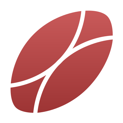 pelota de rugby Generic Flat Gradient icono