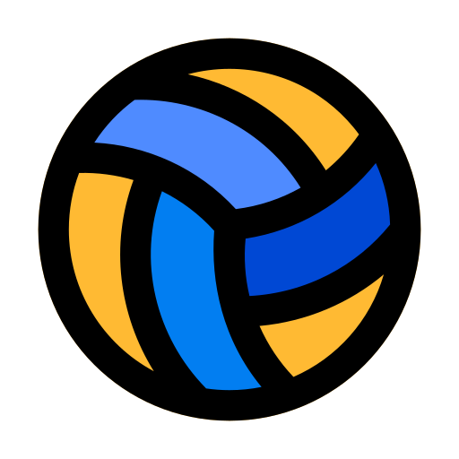 pelota de voleibol Generic Outline Color icono