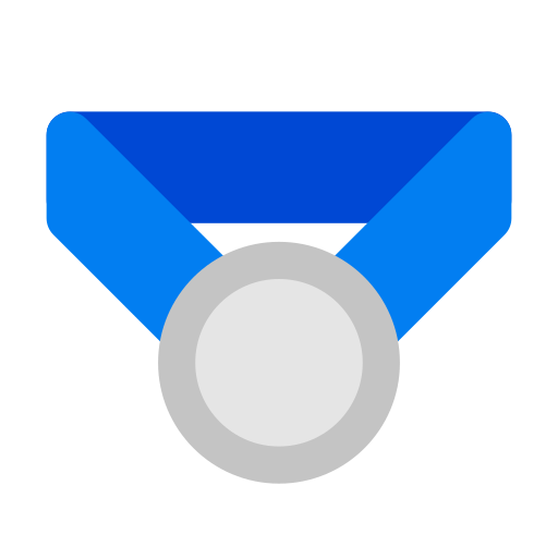 zilveren medaille Generic Flat icoon