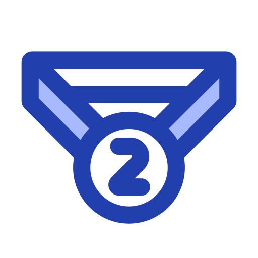 medalla de plata Generic Blue icono