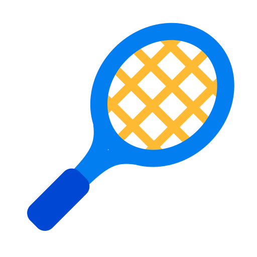 raqueta de tenis Generic Flat icono