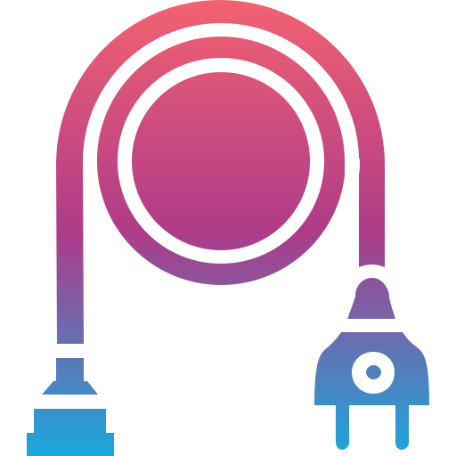 verlengsnoer Generic Flat Gradient icoon