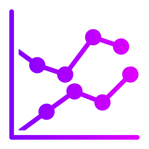 gráfico de linea Generic Flat Gradient icono