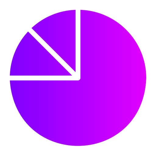 円グラフ Generic Flat Gradient icon