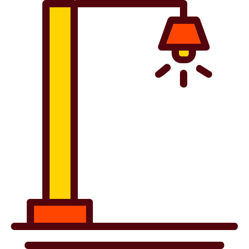 straatlamp Generic Outline Color icoon