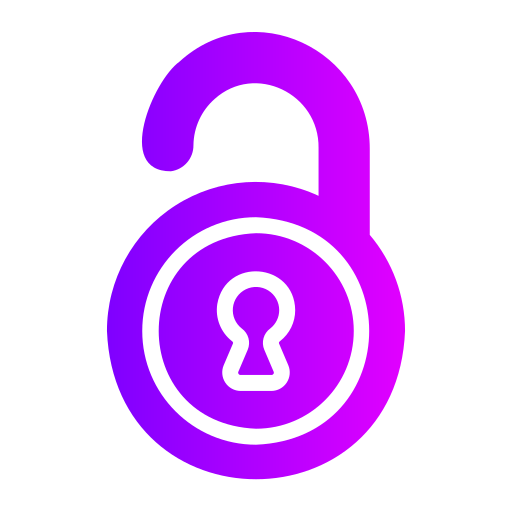 Open padlock Generic Flat Gradient icon