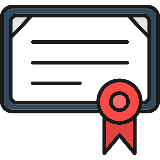 Certificate Generic Outline Color icon