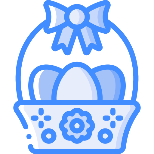 Eggs basket Basic Miscellany Blue icon