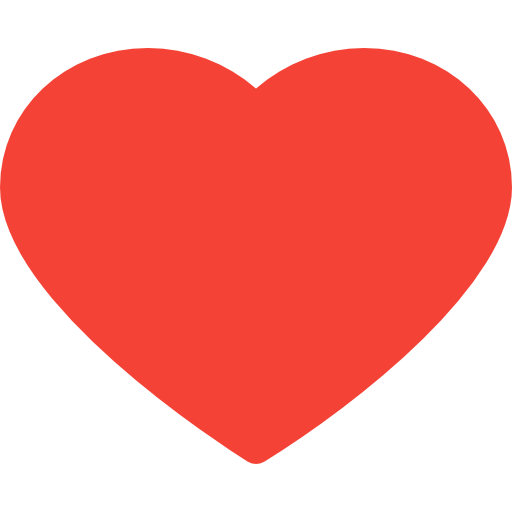 corazón Pixel Perfect Flat icono