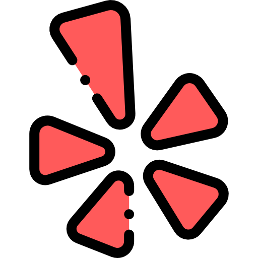 yelp Detailed Rounded Lineal color icon