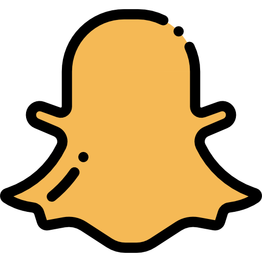 snapchat Detailed Rounded Lineal color icon