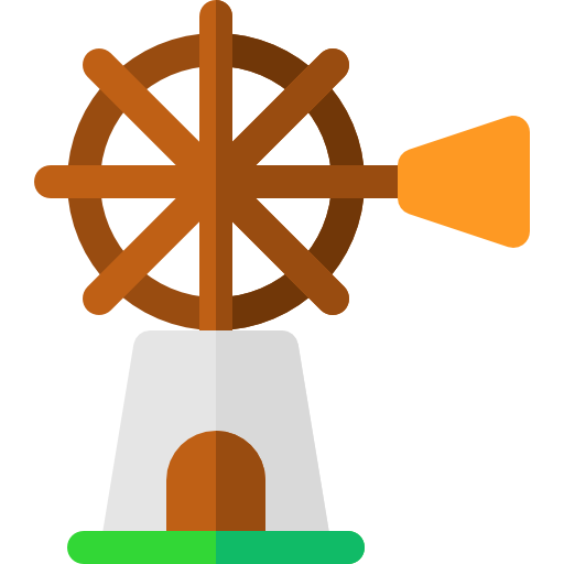 windmolen Basic Rounded Flat icoon