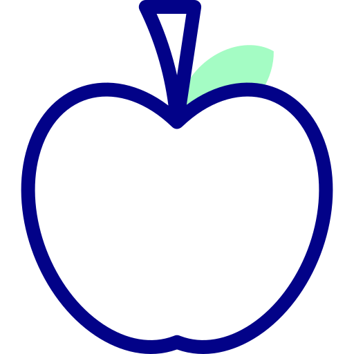 jabłko Detailed Mixed Lineal color ikona