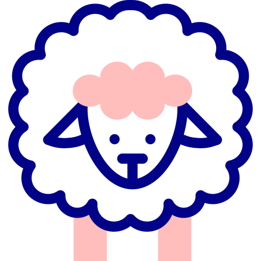 Sheep Detailed Mixed Lineal color icon